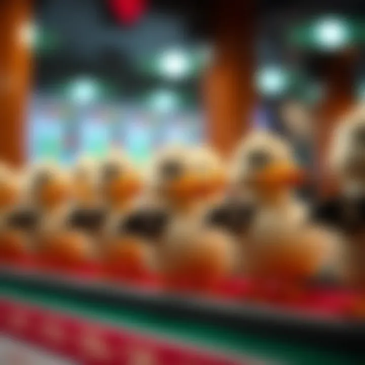 Symbols in Ducks in a Row Slot Game Close-up of unique symbols in Ducks in a Row slot game