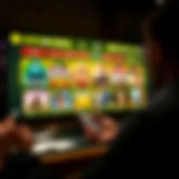 A vibrant screenshot of VulkanVegas interface showcasing game selection