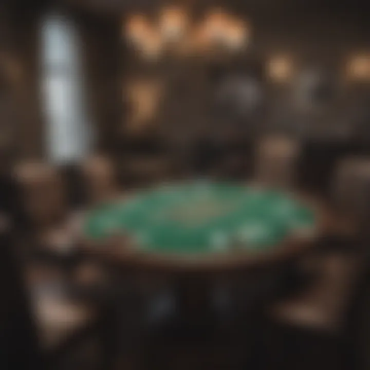 A virtual poker table set up for heads up play