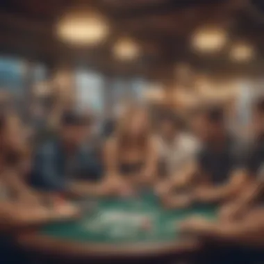 Illustration of a vibrant online poker community