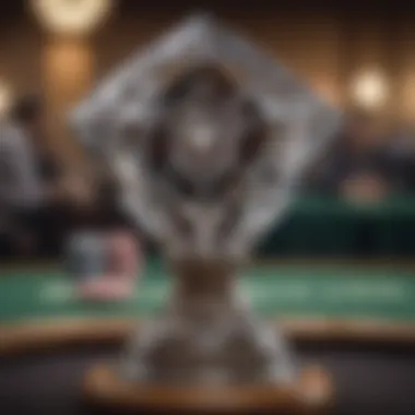 A close-up of the WPT Diamond trophy symbolizing achievement.