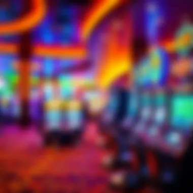 Vibrant Gaming Experience at Yaamava Luxurious gaming area with vibrant ambiance and slot machines