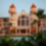 Exterior view of Yaamava Resort showcasing its architectural grandeur